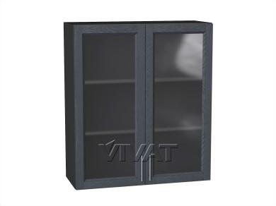 Шкаф верхний со стеклом Сканди 800Н Graphite Softwood / Graphite