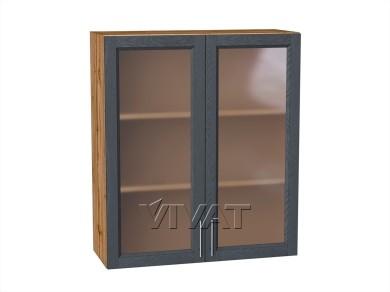 Шкаф верхний со стеклом Сканди 800Н Graphite Softwood / Дуб Вотан