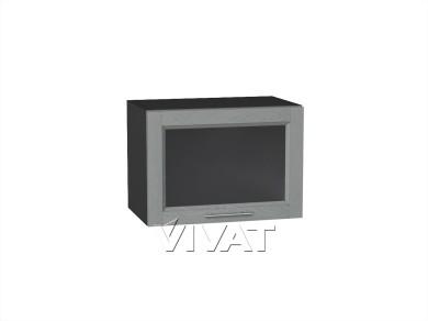 Шкаф верхний горизонтальный со стеклом Сканди 500 Grey Softwood / Graphite