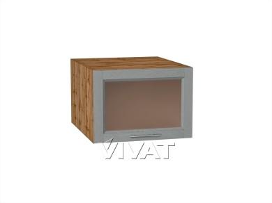 Шкаф верхний горизонтальный с увеличенной глубиной со стеклом Сканди 510 Grey Softwood / Дуб Вотан