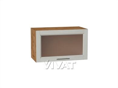 Шкаф верхний горизонтальный со стеклом Сканди 600 Cappuccino Softwood / Дуб Вотан