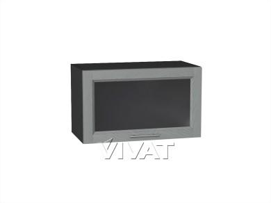 Шкаф верхний горизонтальный со стеклом Сканди 600 Grey Softwood / Graphite