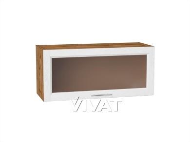 Шкаф верхний горизонтальный со стеклом Сканди 800/Д White Softwood