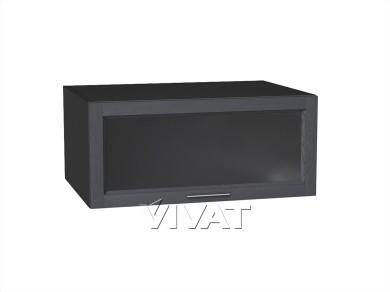 Шкаф верхний горизонтальный с увеличенной глубиной со стеклом Сканди 810 Graphite Softwood / Graphite