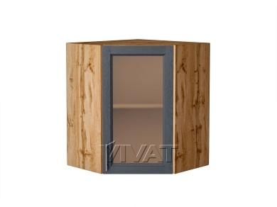 Шкаф верхний угловой со стеклом Сканди 590/Д Graphite Softwood
