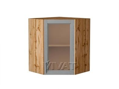 Шкаф верхний угловой со стеклом Сканди 590/Д Grey Softwood