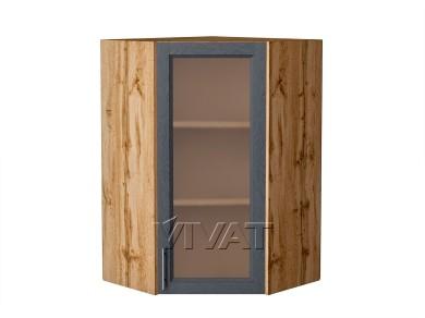 Шкаф верхний угловой со стеклом Сканди 590Н/Д Graphite Softwood