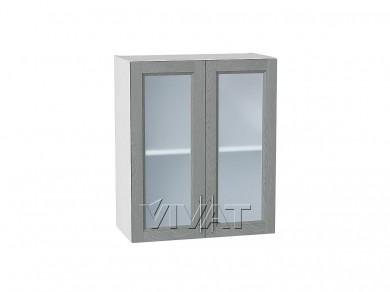 Шкаф верхний со стеклом Сканди 600/Б Grey Softwood