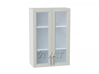 Шкаф верхний со стеклом Сканди 600Н Cappuccino Softwood / Белый