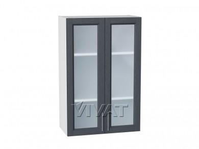 Шкаф верхний со стеклом Сканди 600Н Graphite Softwood / Белый