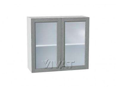 Шкаф верхний со стеклом Сканди 800/Б Grey Softwood
