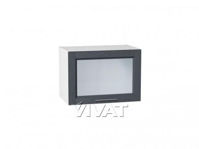 Шкаф верхний горизонтальный со стеклом Сканди 500 Graphite Softwood / Белый
