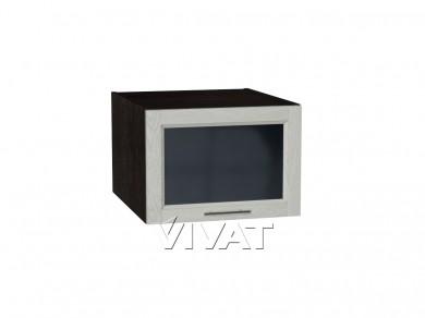 Шкаф верхний горизонтальный с увеличенной глубиной со стеклом Сканди 510 Cappuccino Softwood / Graphite