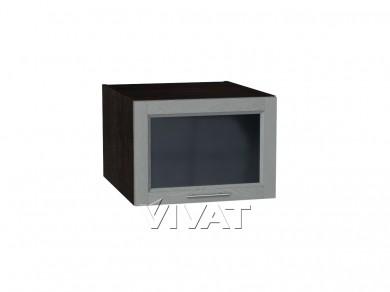 Шкаф верхний горизонтальный с увеличенной глубиной со стеклом Сканди 510 Grey Softwood / Graphite