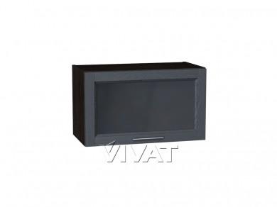 Шкаф верхний горизонтальный со стеклом Сканди 600 Graphite Softwood / Венге