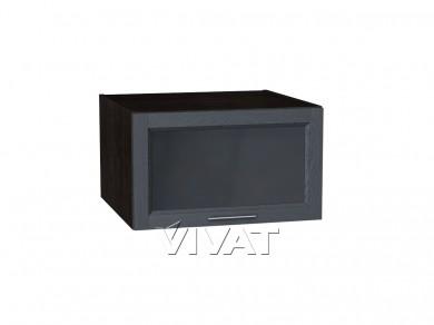 Шкаф верхний горизонтальный с увеличенной глубиной со стеклом Сканди 610 Graphite Softwood / Graphite