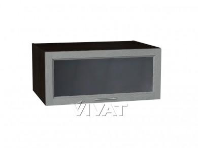 Шкаф верхний горизонтальный с увеличенной глубиной со стеклом Сканди 810 Grey Softwood / Graphite