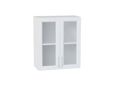 Шкаф верхний со стеклом Сканди 600 White Softwood / Белый