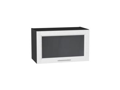 Шкаф верхний горизонтальный со стеклом Сканди 600/G White Softwood
