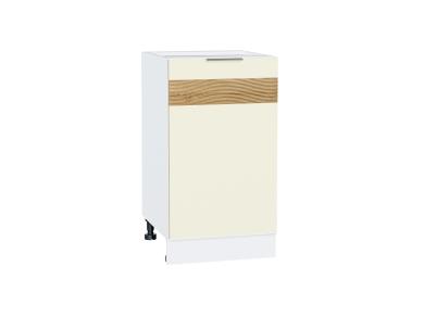 Шкаф нижний с декором Терра 450 левый Ваниль Софт / Белый