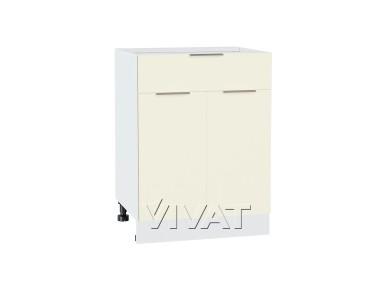 Шкаф нижний с 1 ящиком Терра 601М Ваниль Софт / Белый