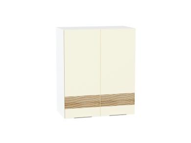 Шкаф верхний с декором Терра 600 Ваниль Софт / Белый