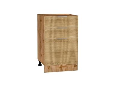 Шкаф нижний с 3-мя ящиками с декором Терра 500 Ель Карпатская / Дуб Вотан