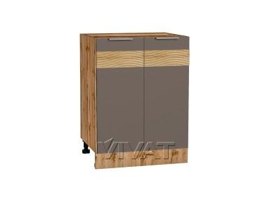 Шкаф нижний с декором Терра 600 Смоки Софт / Дуб Вотан