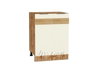 Шкаф нижний с декором Терра 600 Ваниль Софт / Дуб Вотан