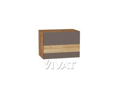 Шкаф верхний горизонтальный с декором Терра 500 Смоки Софт / Дуб Вотан