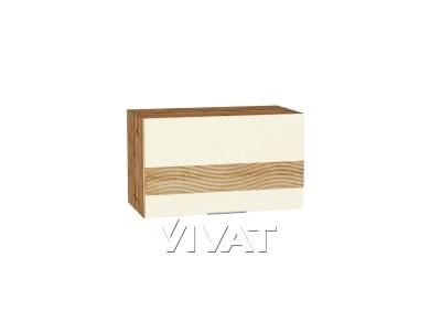 Шкаф верхний горизонтальный с декором Терра 600 Ваниль Софт / Дуб Вотан