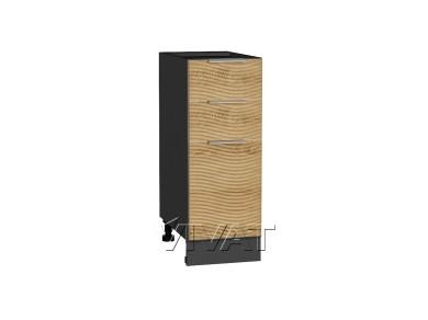 Шкаф нижний с 3-мя ящиками с декором Терра 300 Ель Карпатская / Graphite