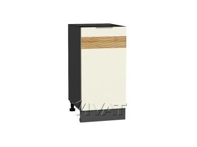 Шкаф нижний с декором Терра 400 левый Ваниль Софт / Graphite