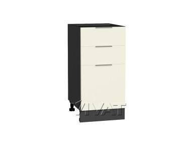 Шкаф нижний с 3-мя ящиками Терра 400 Ваниль Софт / Graphite