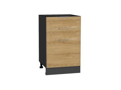 Шкаф нижний с 3-мя ящиками с декором Терра 500 Ель Карпатская / Graphite