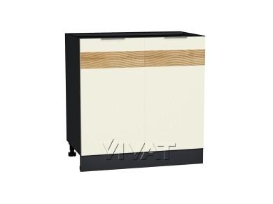 Шкаф нижний под мойку с декором Терра 800 Ваниль Софт / Graphite