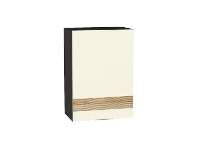 Шкаф верхний с декором Терра 500DR Ваниль Софт / Graphite