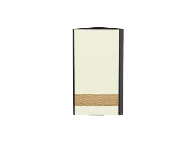 Шкаф верхний торцевой с декором Терра 300 правый Ваниль Софт / Graphite
