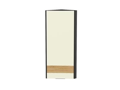 Шкаф верхний торцевой с декором Терра 300Н правый Ваниль Софт / Graphite