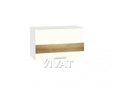 Шкаф верхний горизонтальный с декором Терра 600 Ваниль Софт / Белый