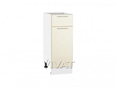 Шкаф нижний с 1 ящиком Валерия-М 300 Бежевый металлик / Белый