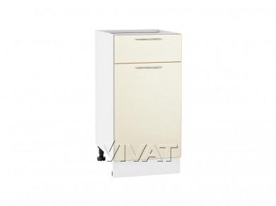Шкаф нижний с 1 ящиком Валерия-М 400 Бежевый металлик / Белый