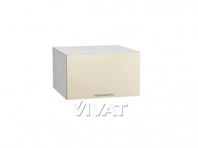 Шкаф верхний горизонтальный с увеличенной глубиной Валерия-М 610 Бежевый металлик / Белый