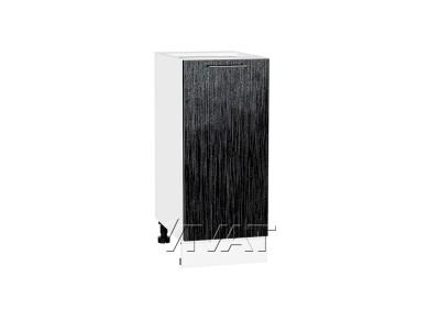 Шкаф нижний Валерия-М 350 Чёрный металлик дождь / Белый