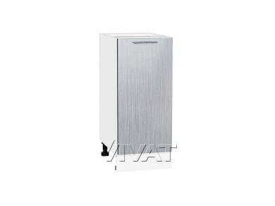 Шкаф нижний Валерия-М 350 Серый металлик дождь светлый / Белый