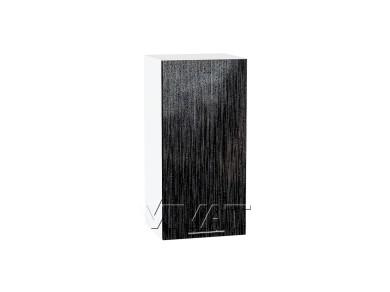Шкаф верхний Валерия-М 350 Чёрный металлик дождь / Белый