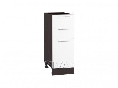 Шкаф нижний с 3-мя ящиками Валерия-М 300 Белый глянец / Graphite