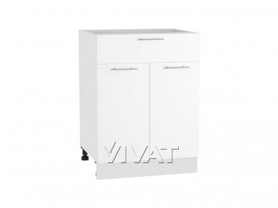 Шкаф нижний с 1 ящиком Валерия-М 601М Белый глянец / Белый