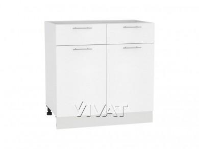 Шкаф нижний с 1 ящиком Валерия-М 800 Белый металлик / Белый