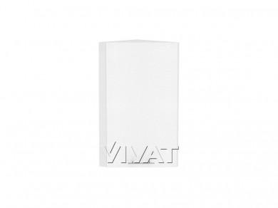 Шкаф верхний торцевой Валерия-М 300 Белый металлик / Белый